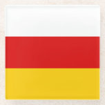 South Ossetia Flag Glasuntersetzer<br><div class="desc">Patriotic flag of South Ossetia.</div>