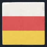 South Ossetia Flag Steinuntersetzer<br><div class="desc">Patriotic flag of South Ossetia.</div>