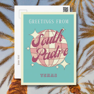 South Padre Insel Texas Retro Vintage Postkarte
