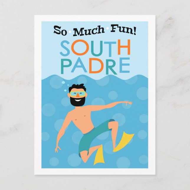 South Padre Island Fun Hipster Travel Postkarte (Vorderseite)