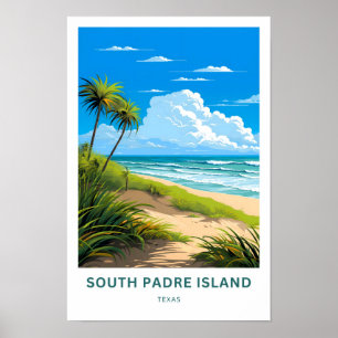 South Padre Island Texas Travel Print Poster
