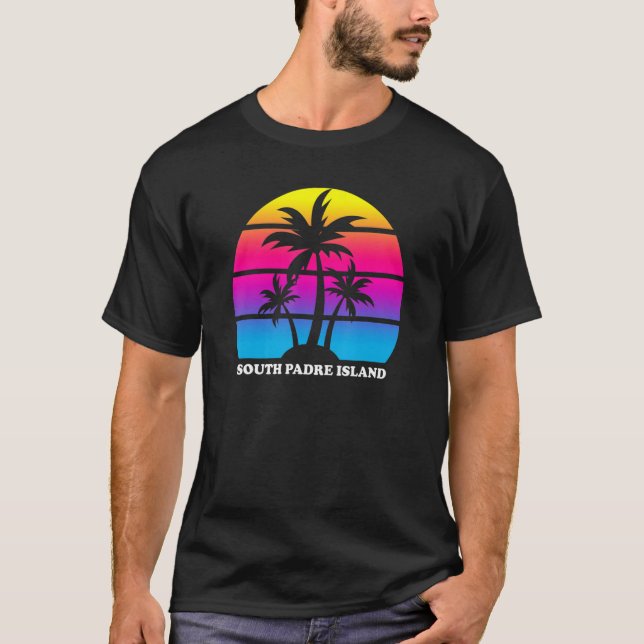 South Padre Island Texas Vacation Retro Sunset Pal T-Shirt (Vorderseite)