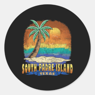 South Padre Island Texas Vintage abgenutzt Andenke Runder Aufkleber