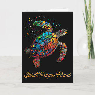 South Padre Island Vintage Retro Texas Meeresschil Karte
