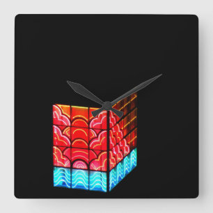 ~South Pointe Tower~ SÜDPOINTE TOWER, KUNDENZÄHLEN Quadratische Wanduhr