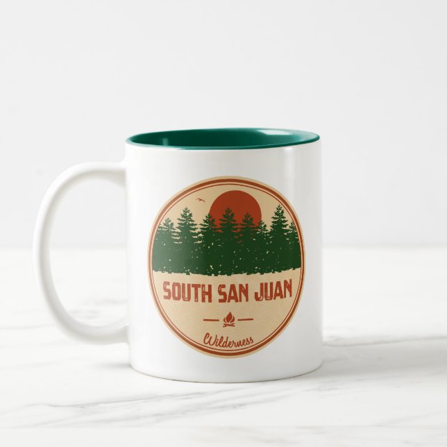 South San Juan Wilderness Colorado Zweifarbige Tasse (Links)