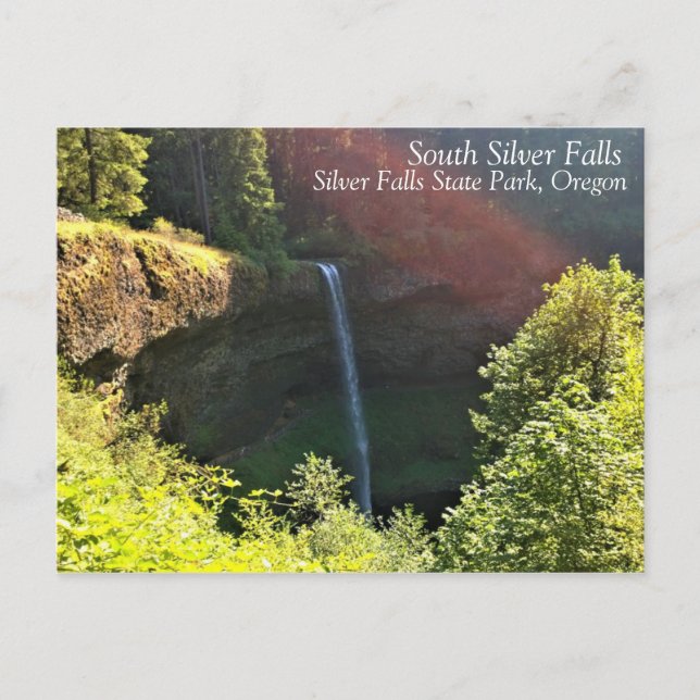 South Silver Falls, OR Postkarte (Vorderseite)