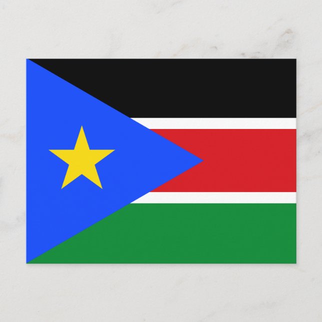 South Sudan Flag Postkarte (Vorderseite)