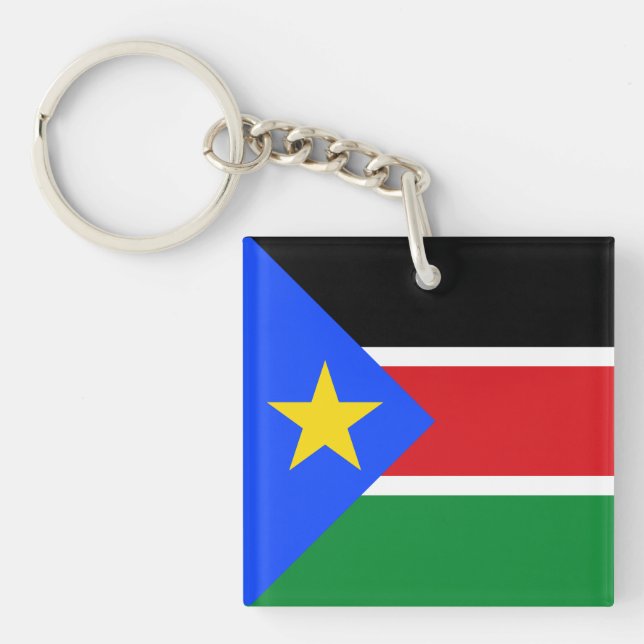 South Sudan Flag Schlüsselanhänger (Vorderseite)