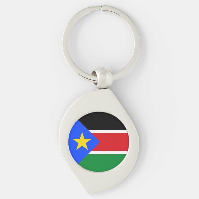 South Sudan Flag Schlüsselanhänger (Vorderseite)