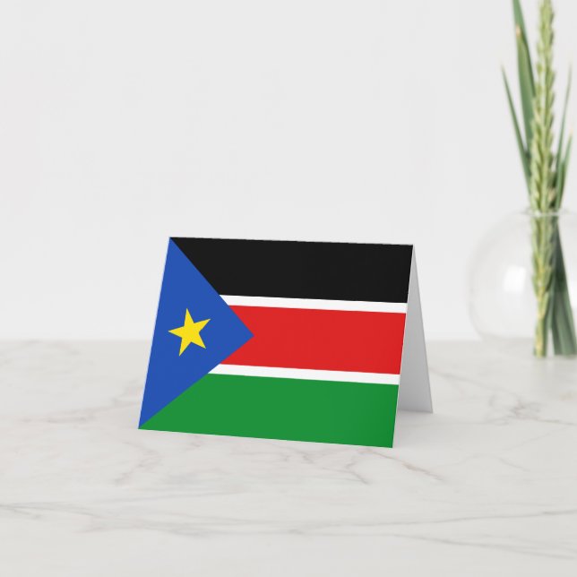 South Sudan Flaggennotecard Karte (Vorderseite)