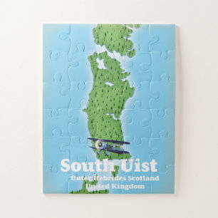 South Uist Äußere Hebriden Schottland Karte Puzzle