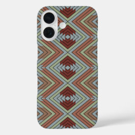 South West American Indian Style Patterned Art iPhone 16 Hülle