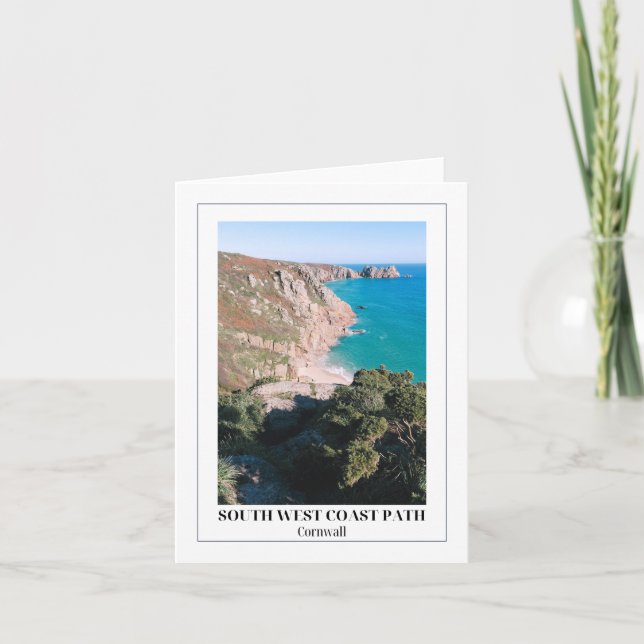 South West Coast Path, Porthcurno, Cornwall Karte (Vorderseite)