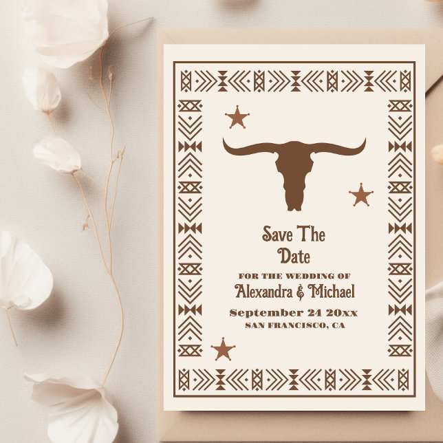 South Western Country Ranch Western Wedding Save The Date (Von Creator hochgeladen)