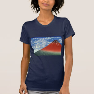South Wind Clear Sky, Red Fuji, Katsushika Hokusai T-Shirt