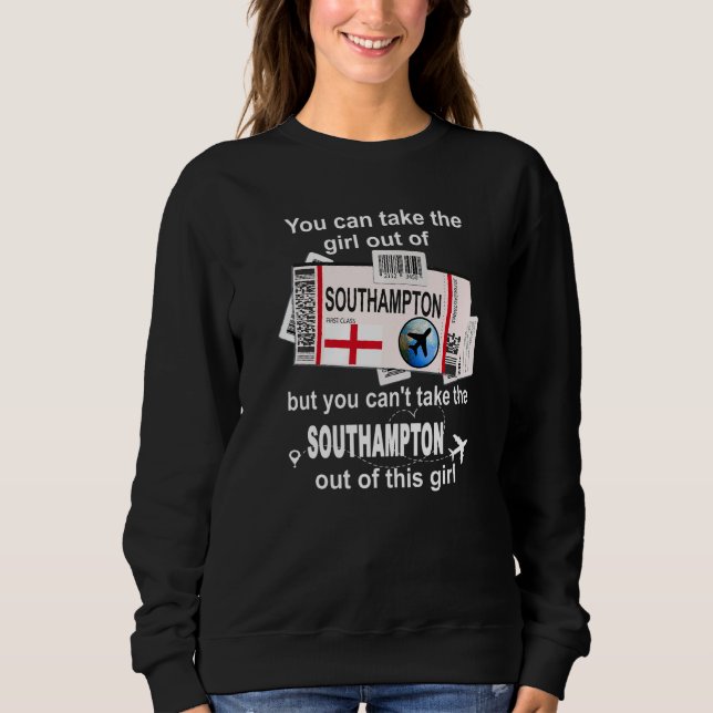 Southampton Boarding Pass  Southampton Girl  South Sweatshirt (Vorderseite)