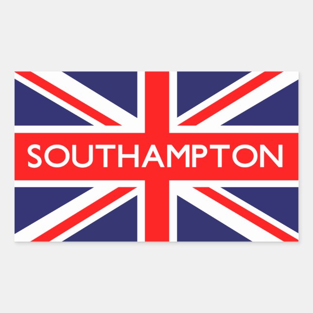 Southampton: Britische Flagge Rechteckiger Aufkleber (Vorderseite)