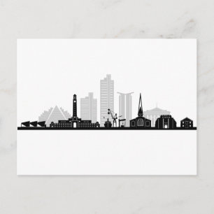 SOUTHAMPTON England fußball City Skyline Silhouett Postkarte
