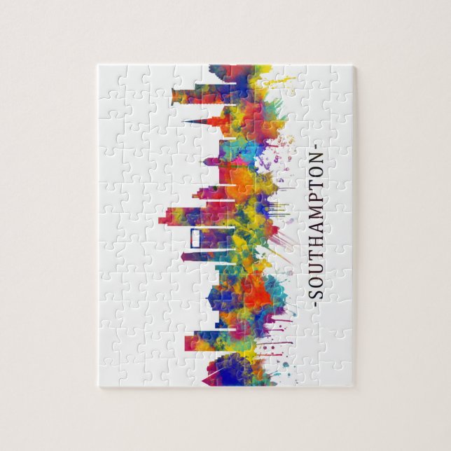 Southampton England Skyline Puzzle (Vertikal)
