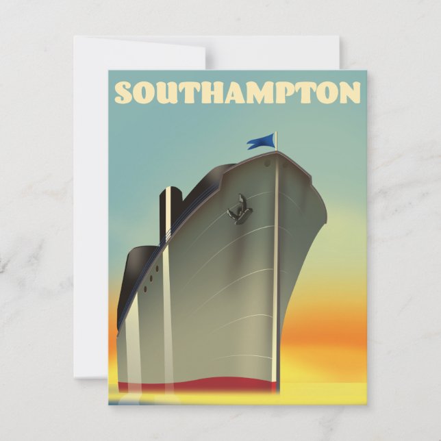 Southampton Kreuzfahrtschiff Reiseplakat (Vorderseite)