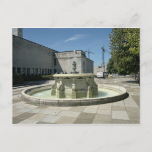 Southampton Library Fountain Postkarte