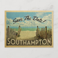 Southampton Save the Date Vintag Beach Nautical