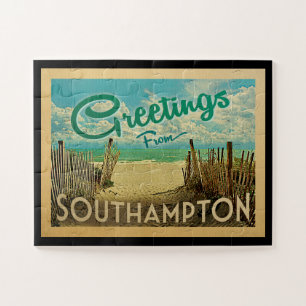 Southampton-Strand-Vintage Reise Puzzle