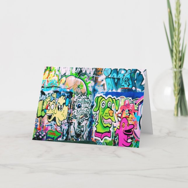Southbank Graffiti - London Greeting Card Karte (Vorderseite)