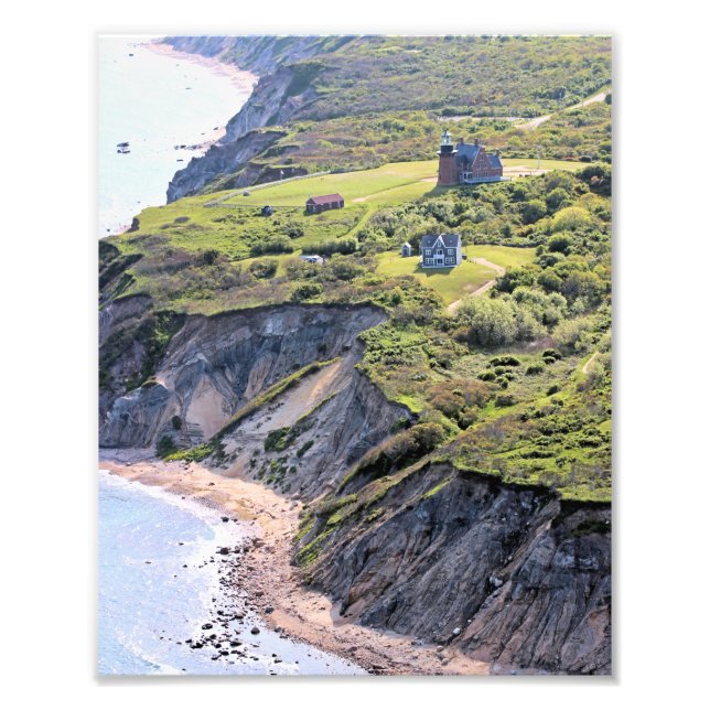 Southeast Lighthouse, Block Island RI Foto Print (Vorne)