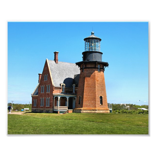 Southeast Lighthouse, Block Island RI Foto Print (Vorne)