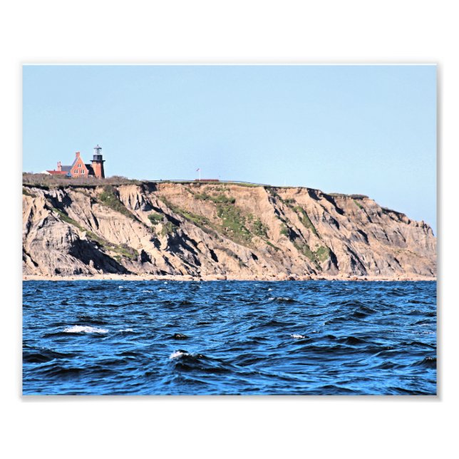 Southeast Lighthouse, Block Island RI Foto Print (Vorne)