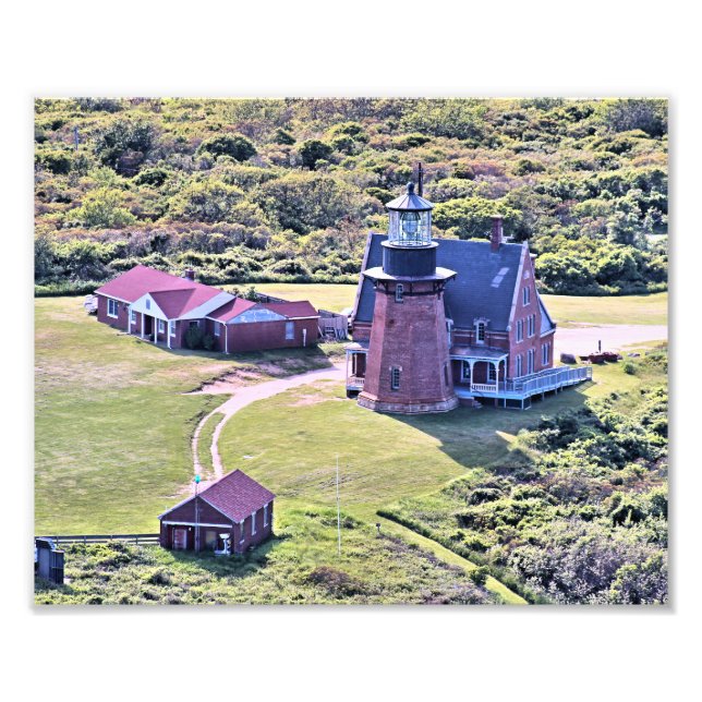 Southeast Lighthouse, Block Island RI Foto Print (Vorne)