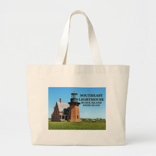 Southeast Lighthouse, Block Island RI Tote Bag Jumbo Stoffbeutel