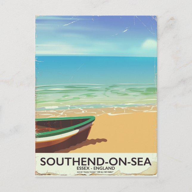 Southend on Sea, Reiseplakat Essex Vintage Postkarte (Vorderseite)
