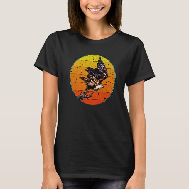 Southern African Fishing Eagle Sunset Silhouette B T-Shirt (Vorderseite)