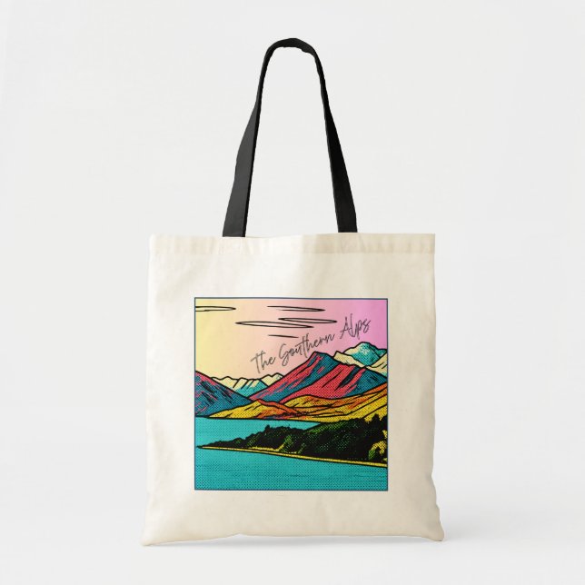 Southern Alps Landscape Double-Sided Tote Bag Tragetasche (Vorne)