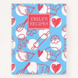 Southern Baking Polka Dot Pattern Recipe Notizbuch