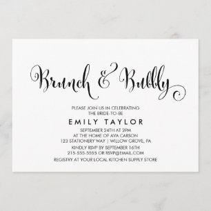 Southern Belle Calligraphy Brunch & Bubbly Einladung