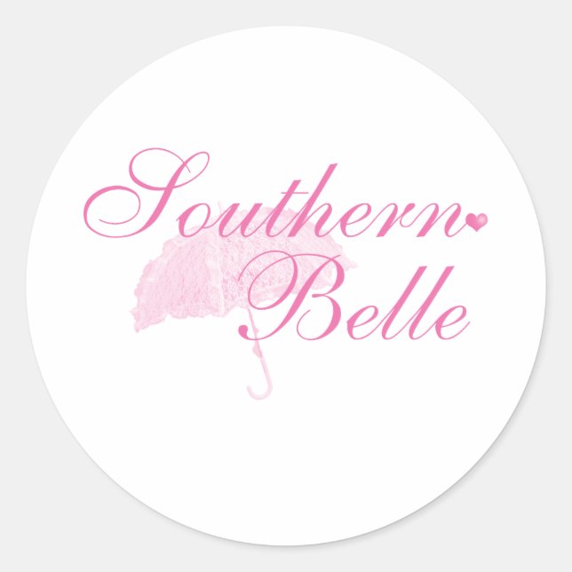 Southern Belle Runder Aufkleber (Vorderseite)