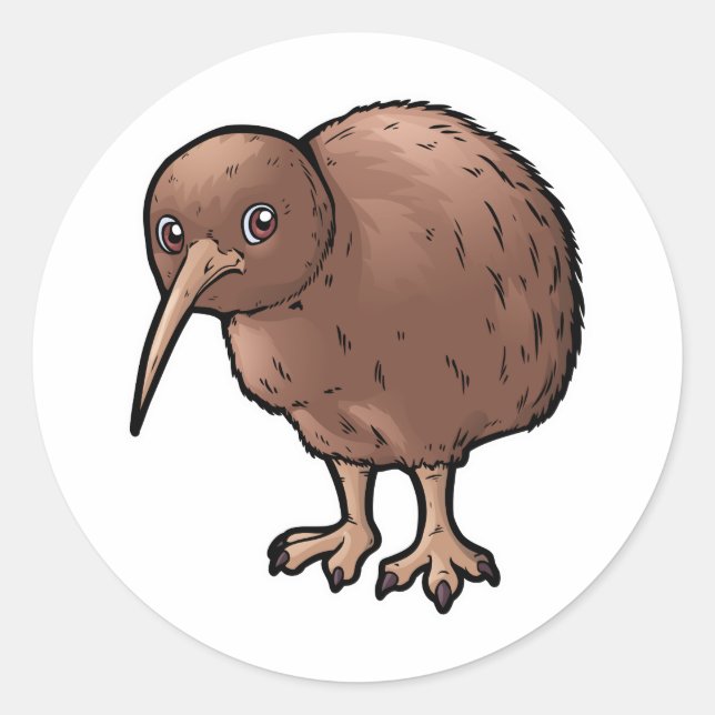 Southern Brown Kiwi Runder Aufkleber (Vorderseite)