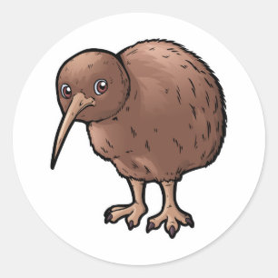 Southern Brown Kiwi Runder Aufkleber