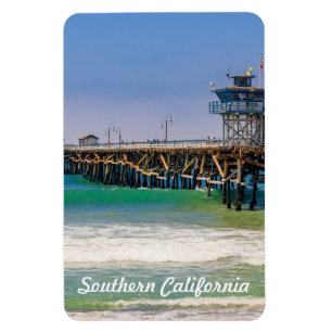 Southern California beach and pier in San Clemente Magnet