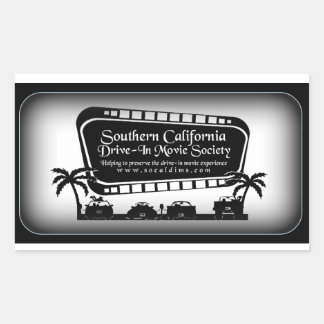 Southern California Drive-In Movie Society Swag Rechteckiger Aufkleber