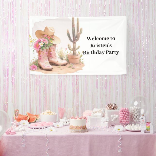 Southern Charm Cowboy Hats Birthday Banner (Party)