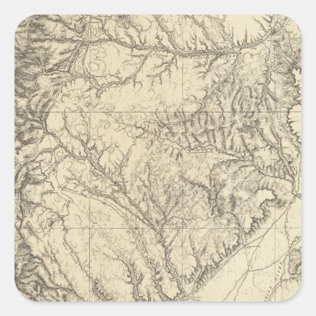 Southern Colorado Quadratischer Aufkleber (Vorderseite)