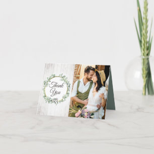 Southern Cotton Boll Country Wedding Vielen Dank Karte