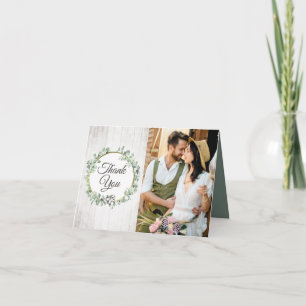 Southern Cotton Boll Country Wedding Vielen Dank Karte