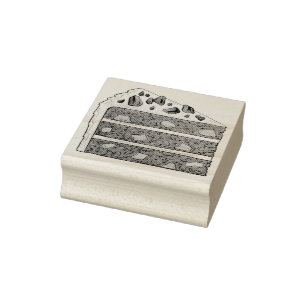 Southern Hummingbird Layer Cake Slice Dessert Gummistempel