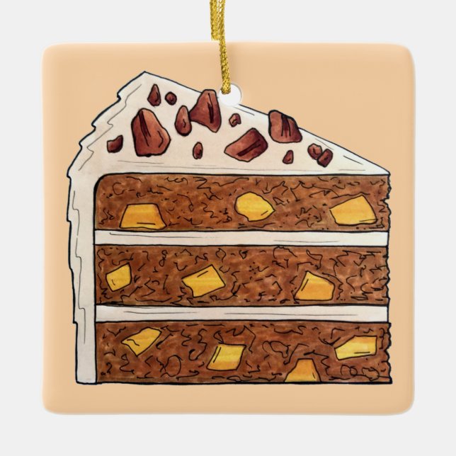 Southern Hummingbird Layer Cake Slice Dessert Keramikornament (Vorderseite)